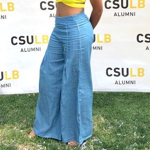 Light blue flare pants